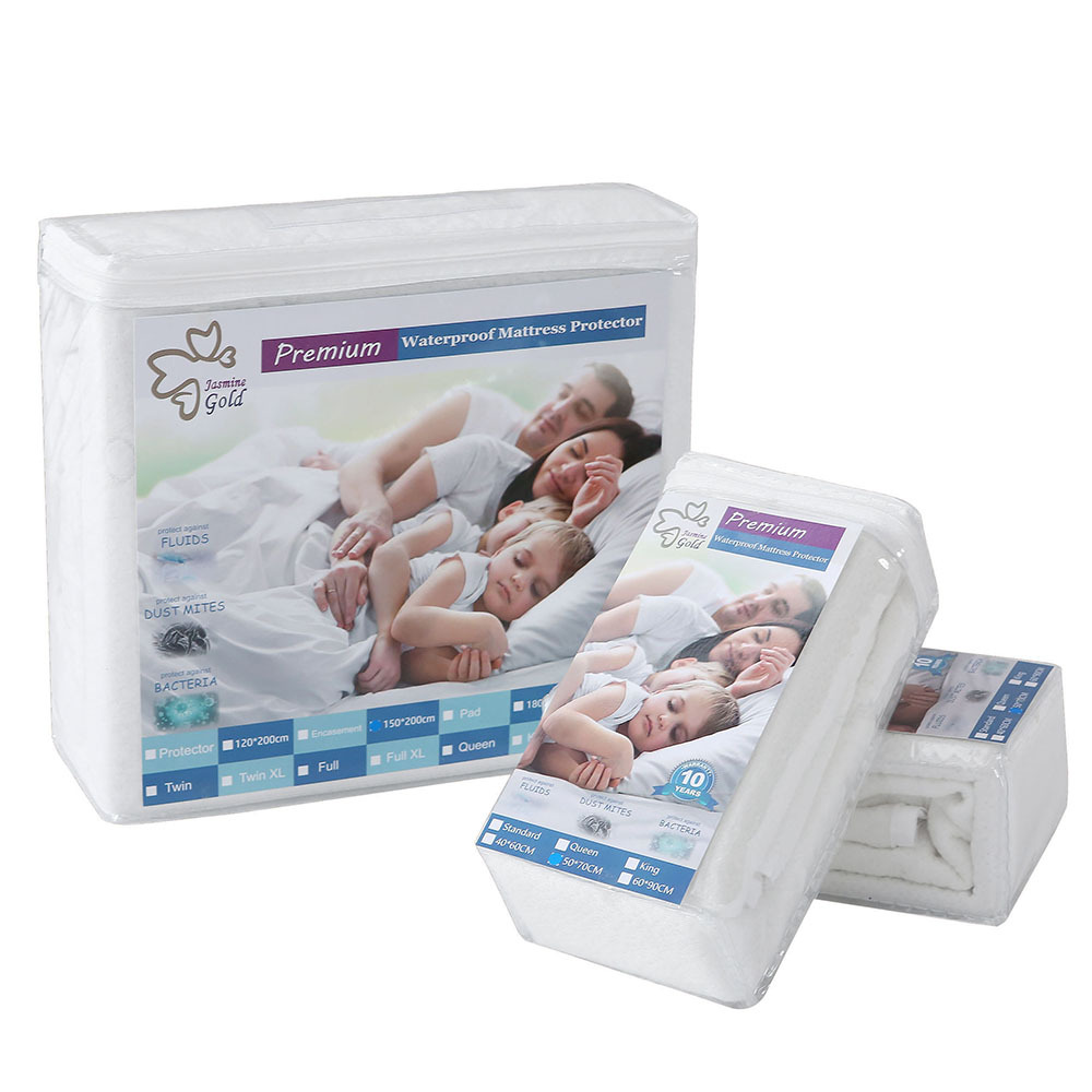 White Polyester Waterproof Mattress Protector for Welfare Centre