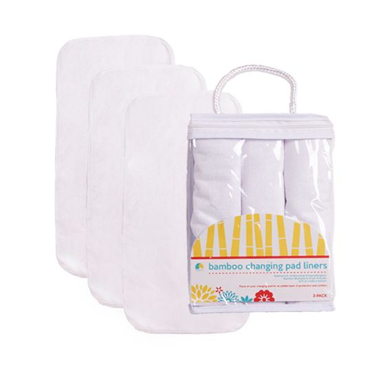 Bamboo Diaper Changing Liner Pad 3-Pack, Hypoallergenic, Antibacterial and Waterproof