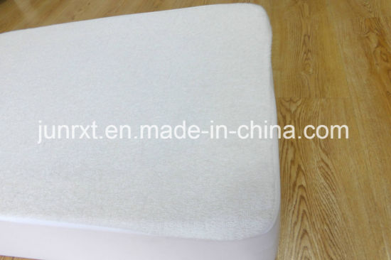 Waterproof Solid Color Terry Cloth Mattress Protector for Bed Home Textile