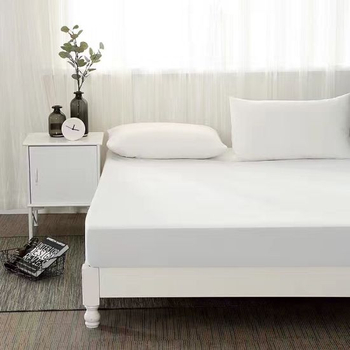 160GSM White Cozy Waterproof Cotton Mattress Protector