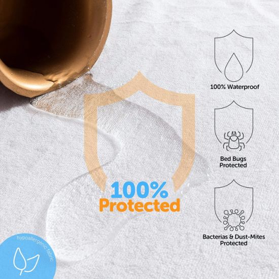 Waterproof Anti Bacterial Cozy Mattress Protector Which Is Made in China